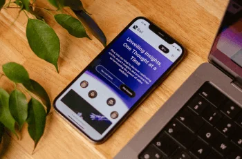 Mobile app screens displayed side by side on two phones